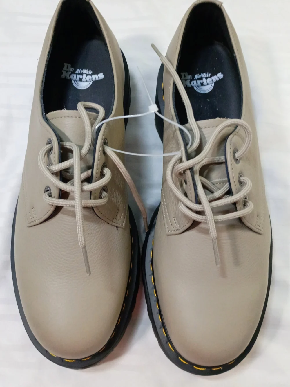 Dr. Martens 31167 Taupe Leather 3-Eye Shoes Men's US 12 NWOB